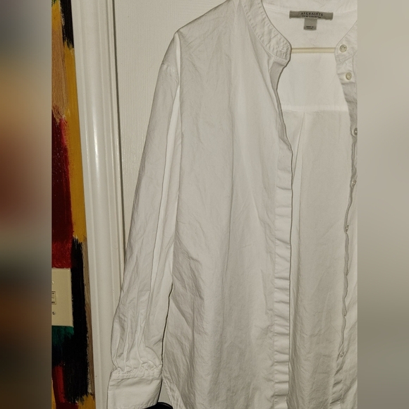 All Saints US 6 White Marcie Button Up Shirt - Picture 3 of 10